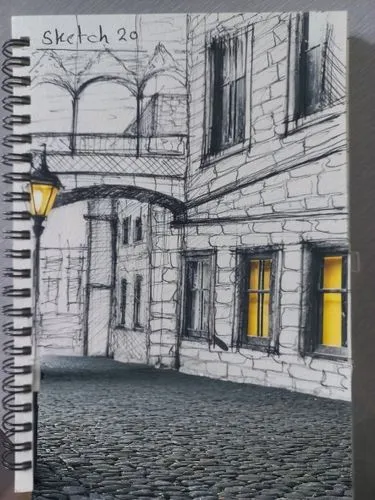 arches,sketch pad,color pencil,colored pencil background,facade lantern,pencil color,colored pencil,cd cover,cobblestones,abandoned building,half arch,cobblestone,facade painting,archway,camera drawing,anchikh,chalk drawing,post-it note,sidewalk,ancient buildings