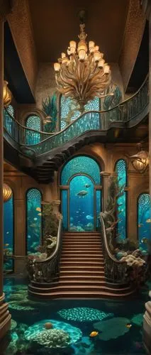 aquarium,aquariums,house of the sea,oceanarium,seaquarium,underwater playground,underwater oasis,marine tank,atlantis,oceanica,underwater background,oceana,underwater world,ocean underwater,aqua studio,ocean paradise,deep ocean,under the sea,underwater landscape,atlantica,Conceptual Art,Oil color,Oil Color 11