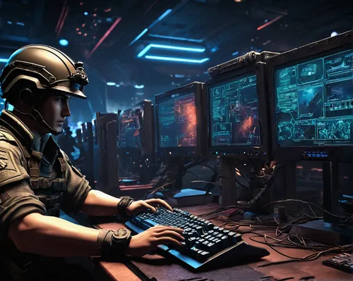 operator,computer game,man with a computer,cyber crime,cyberpunk,cyber,computer room,game illustration,mute,battle gaming,computer games,cyberspace,computer,gaming,computer system,lan,hacking,control desk,computer workstation,massively multiplayer online role-playing game,Illustration,Vector,Vector 16