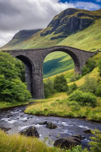 scotland,devil's bridge,scottish highlands,stone bridge,ribblehead viaduct,arch bridge,cantilever bridge,north of scotland,hangman's bridge,glencoe,isle of skye,tied-arch bridge,scotsman,yorkshire dales,scottish,scottish folly,bridge arch,angel bridge,old bridge,scenic bridge,Conceptual Art,Sci-Fi,Sci-Fi 18