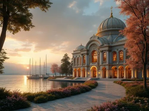 house by the water,water palace,victorian,peterhof,taganrog,geelong,dolmabahce,tsaritsyno,victoriana,waterfront,victorian house,chhatris,christchurch,fairytale castle,peterhof palace,lake geneva,kadriorg,beautiful buildings,old victorian,house of the sea,Photography,General,Realistic