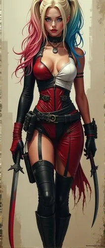 harley quinn,harley,katarina,rasputina,bloodrayne,viveros,Illustration,American Style,American Style 01