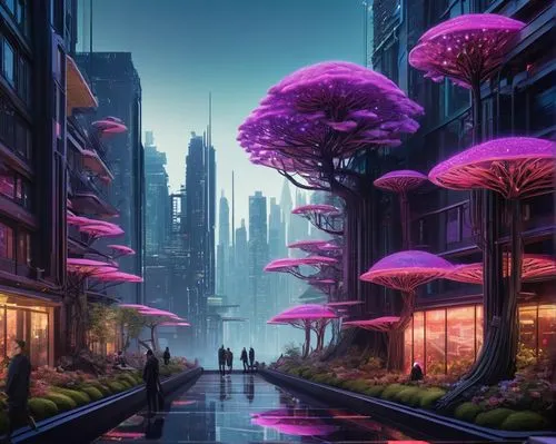 futuristic landscape,fantasy city,cybercity,cybertown,microdistrict,shanghai,cityscape,ecotopia,cyberia,futuristic,guangzhou,cyberworld,cityzen,cyberpunk,dystopias,urbanworld,virtual landscape,fantasy landscape,tokyo city,arcology,Illustration,Retro,Retro 05