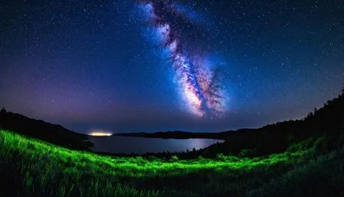 the milky way,milky way,milkyway,nz,new zealand,tekapo,astronomy,south island,crater lake,starry sky,the night sky,night sky,galaxy collision,nightsky,heaven lake,lake taupo,galaxy,aurora australis,night image,astrophotography,Illustration,Japanese style,Japanese Style 05