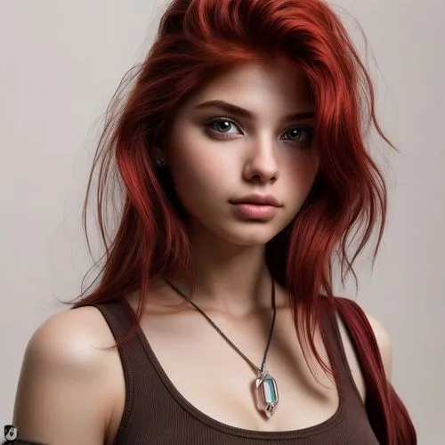 red hair,redhead doll,redhair,red-haired,red hair,redhead,red head,redheads,ariel,realdoll,clary,young woman,redheaded,beautiful young woman,girl portrait,pretty young woman,bylina,necklace with winge