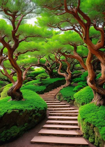 patrol,japan garden,aaa,tree top path,defense,tree grove,green forest,japanese garden,tree lined path,the japanese tree,green trees,japanese zen garden,fairy forest,fairytale forest,elven forest,pathway,cartoon forest,green garden,chilean cedar,forest path,Illustration,Japanese style,Japanese Style 05