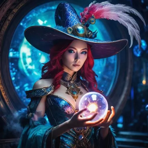 magicienne,sorceress,witch's hat icon,triss,sorcerer,sorcerers,Conceptual Art,Sci-Fi,Sci-Fi 30