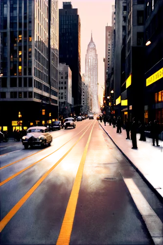 city scape,new york streets,city highway,background vector,urban landscape,world digital painting,5th avenue,vanishing point,racing road,boulevard,tram road,one-way street,pedestrian,digital compositing,the street,photo painting,crosswalk,newyork,straight ahead,new york taxi,Photography,Black and white photography,Black and White Photography 08