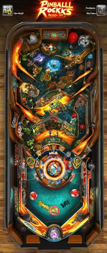 Pinball Rocks HD - screenshot,pinball,roulette,surival games 2,jukebox,skee ball,arcade game,turn-table,gamble,gnome and roulette table,prize wheel,playmat,ring of fire,radial,main board,nine-ball,slo