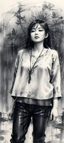 exene,googoosh,sridevi,madhubala,sunidhi,farrokhzad,siouxsie,tairrie,silver rain,mikasuki,anousheh,vijayashanti,eleftheria,ronstadt,nagma,joan of arc,chitrangada,in the rain,rainswept,togawa,Illustration,Paper based,Paper Based 30