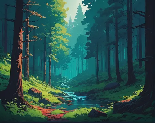 Imagine an adventurous fantasy tale in a magical forest. (mood: adventurous, setting: magical forest),forest,forests,forest landscape,forest background,the forest,forest path,the forests,green forest,