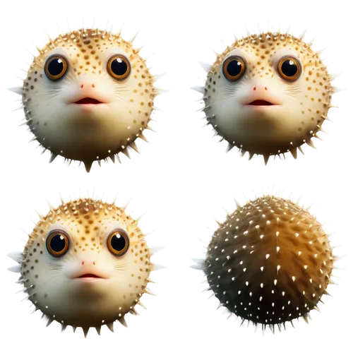 pufferfish,puffer fish,blowfish,hedgehog heads,fugu,hedgehogs,eyespots,boxfish,spheroids,insect ball,globular,puffer,urchin,hedgehog head,eyeballs,prickliest,urchins,prickles,sea urchin,igel,Illustration,Abstract Fantasy,Abstract Fantasy 18