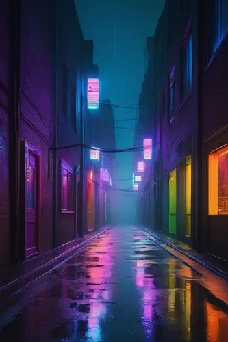 alley,vapor,neon arrows,neon lights,neon ghosts,colored lights,alleyway,colorful city,neon light,neon,colorful light,cyberpunk,neon coffee,neon candies,neon colors,aesthetic,neon drinks,night glow,neon tea,raindops,Photography,Artistic Photography,Artistic Photography 10