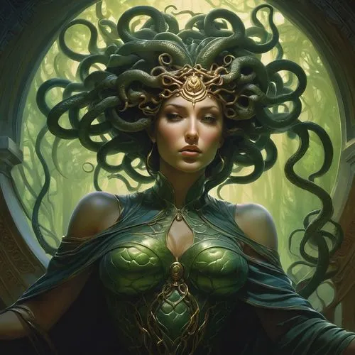 medusa,medusa gorgon,enchantress,dryad,gorgon,nissa,the enchantress,liliana,fantasy portrait,inara,niobe,sorceror,karakas,dryads,frigga,sorceress,kahlan,matriarch,mordenkainen,fnm,Conceptual Art,Fantasy,Fantasy 28