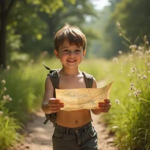 children drawing,treasure map,farmboy,happy children playing in the forest,orienteering,toddler in the park,Photography,General,Realistic