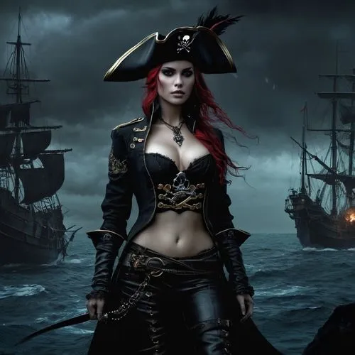 pirate,black pearl,the sea maid,jolly roger,pirate flag,pirate treasure,pirates,scarlet sail,piracy,pirate ship,east indiaman,galleon,naval officer,seafaring,black flag,fantasy picture,galleon ship,fantasy art,corsair,nautical banner,Conceptual Art,Fantasy,Fantasy 34