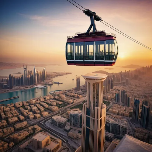 cable car,cable cars,tallest hotel dubai,cablecar,united arab emirates,largest hotel in dubai,dubai,uae,cable railway,cableway,burj khalifa,gondola lift,dubai marina,above the city,skycraper,high-wire artist,jumeirah,skyscapers,wallpaper dubai,sky city,Photography,General,Commercial