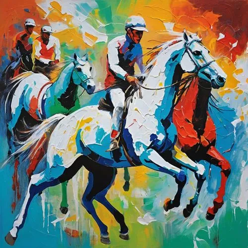 lusitanos,colorful horse,chevaux,caballos,horseracing,arabians,Conceptual Art,Oil color,Oil Color 20