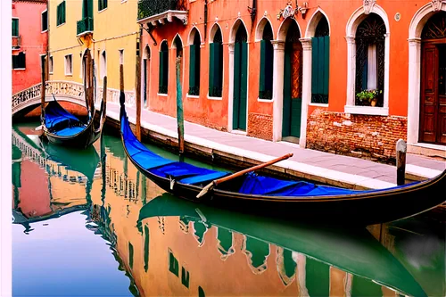 Venetian architecture, grand canal, Baroque style buildings, ornate bridges, gondola, water reflection, sunny day, soft warm light, 3/4 composition, shallow depth of field, vibrant color tone, cinemat