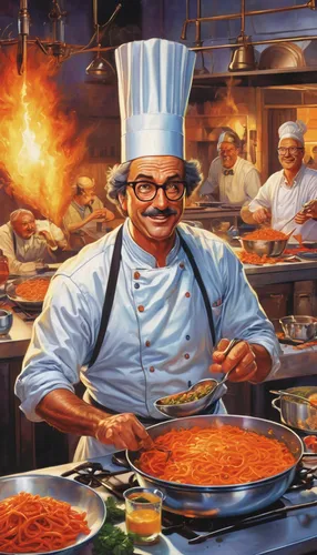 chef,cooking book cover,capellini,men chef,sicilian cuisine,lasagnette,pizza supplier,chef hat,lasagna,chef hats,paella,parmigiana,punjabi cuisine,chef's hat,pakistani cuisine,indian cuisine,cooktop,stromboli,bolognese,cookery,Illustration,American Style,American Style 07