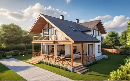 wooden house,danish house,homebuilding,wooden decking,glickenhaus,chalet,lohaus,summer cottage,passivhaus,house insurance,timber house,inverted cottage,3d rendering,beautiful home,home landscape,summer house,landhaus,dreamhouse,smart home,country house,Photography,General,Realistic