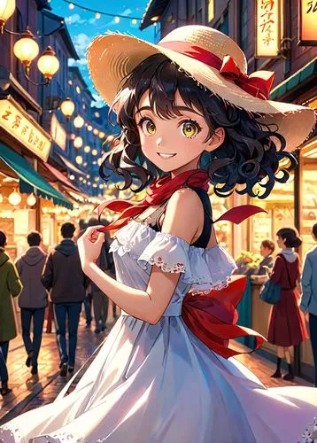 kaban,yanmei,straw hat,touhou,rimi,megumi,himawari,parasol,yamashiro,french digital background,kikori,mayuri,prica,amusement park,nanako,nouaimi,rinko,kanako,megu,high sun hat,Anime,Anime,Realistic