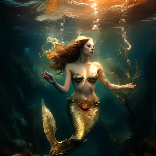 a beautiful woman swimming underwater in a bikini,water nymph,amphitrite,naiad,nereid,sirena,mermaid background