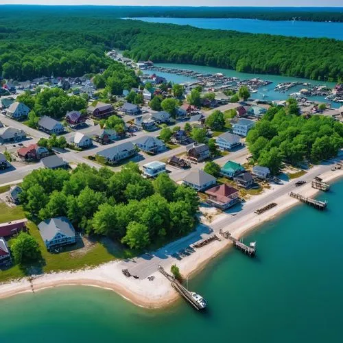 A island city Ozark theme,okoboji,thimble islands,aerial view of beach,sanilac,muskegon,wayzata,oscoda,tawakoni,bemidji,oconomowoc,nokomis,homosassa,rügen island,saugatuck,poquoson,port stanley,cotuit