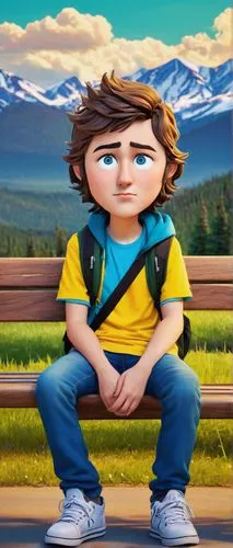 bob,animated cartoon,boy,child is sitting,peter,children's background,child in park,moc chau hill,ken,sit,dan,cute cartoon character,man on a bench,felix,tangelo,cgi,adam,ovoo,river pines,clay animation,Photography,Fashion Photography,Fashion Photography 11