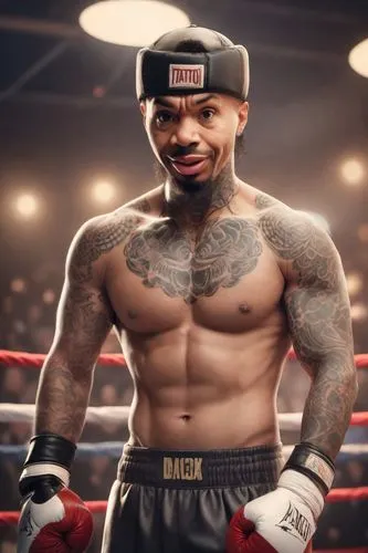 A tattoo man is a champion in boxing. ,professional boxing,professional boxer,striking combat sports,shoot boxing,panamanian balboa,combat sport,boxer,boxing,boxing ring,boxing equipment,mma,knockout 