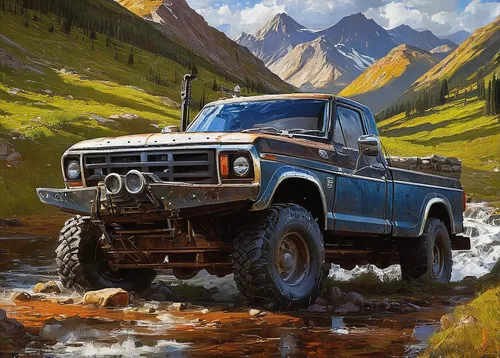 ford bronco ii,ford ranger,ford bronco,ford truck,jeep gladiator,jeep wagoneer,ford super duty,pickup-truck,ford f-series,jeep gladiator rubicon,jeep comanche,rust truck,land-rover,ford pilot,mercedes-benz g-class,ford cargo,land rover discovery,pickup truck,off-road outlaw,snatch land rover,Art,Classical Oil Painting,Classical Oil Painting 18