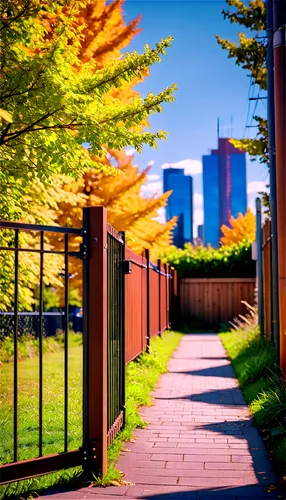 autumn frame,walkway,autumn park,autumn background,walk in a park,autumn in the park,hurontario,pathway,fence,the fence,urban park,bike path,autumn walk,toronto,citadel hill,edmonton,garden fence,etobicoke,fenced,one autumn afternoon,Conceptual Art,Sci-Fi,Sci-Fi 26