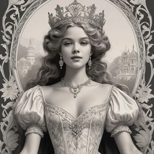 queen anne,princess sofia,victoriana,white rose snow queen,the snow queen,emperatriz,Illustration,Retro,Retro 08