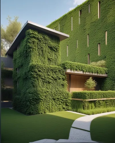 Beautiful walls tone , sustainable architecture,  trees minimal background ,green front,3d rendering,render,3d rendered,garden design sydney,cubic house,garden elevation,3d render,landscape design syd