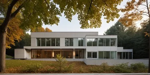 glass concrete bricks garden trees swimmingpool landscape people summer sunlight daylight blue sky night view woodpanelling,eisenman,ludwig erhard haus,tugendhat,lohaus,gropius,modern house,exzenterha