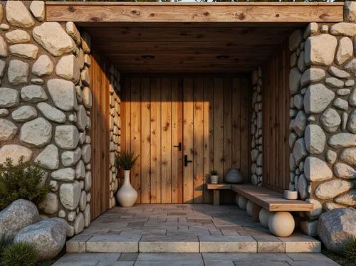 wood gate,entryway,house entrance,garden door,front door,stone gate,entryways,doorway,wooden sauna,entranceway,wooden door,sauna,entry path,saunas,farm gate,lodge,ryokan,entrance,natural stone,entrances