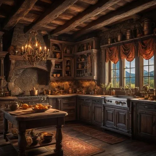 victorian kitchen,the kitchen,kitchen interior,vintage kitchen,big kitchen,kitchen,cabinetry,dark cabinetry,kitchen design,cabinets,dark cabinets,kitchen cabinet,tile kitchen,breakfast room,kitchen stove,kitchen table,kitchenette,kitchenware,pantry,chefs kitchen,Photography,General,Fantasy