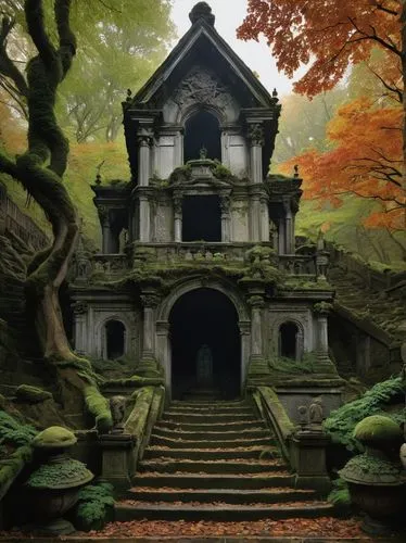 abandoned place,witch's house,stone pagoda,ancient house,witch house,asian architecture,abandoned places,stone palace,japanese shrine,ancient ruins,house in the forest,forest chapel,ghost castle,lost place,lostplace,abandoned,lost places,ruins,ruine,moss landscape,Photography,Fashion Photography,Fashion Photography 20