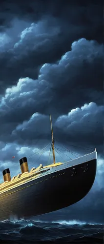 Write a thrilling story about a mysterious Graf-Zepplin cruising through dark stormy clouds.,ocean liner,titanic,troopship,caravel,sea fantasy,sinking,royal yacht,reefer ship,the ship,ship of the line