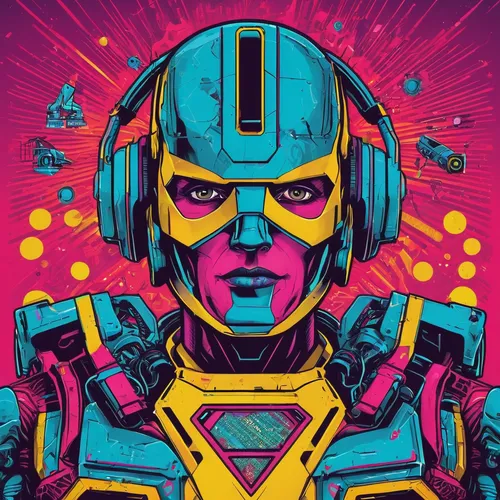 vector illustration,vector art,vector graphic,atom,electro,robot icon,ironman,vector design,nova,80's design,effect pop art,cyborg,bot icon,80s,iron man,digital illustration,dj,pop art style,vector,iron-man,Illustration,American Style,American Style 10