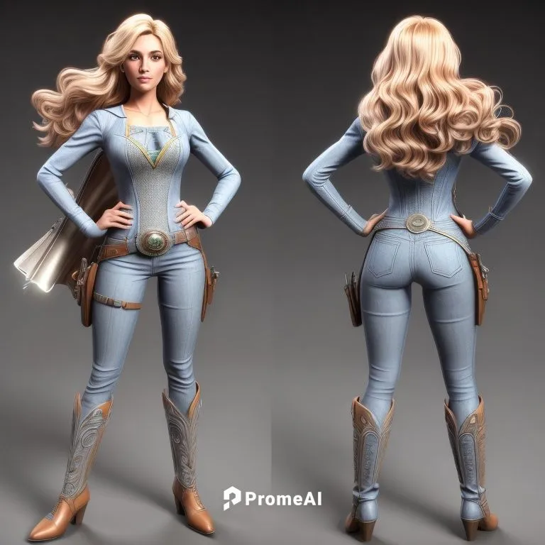 high waist jeans,photo session in bodysuit,denim jeans,carpenter jeans,farrah fawcett,women's boots,bodysuit,boots turned backwards,realdoll,female doll,long underwear,knee-high boot,denim,super heroi