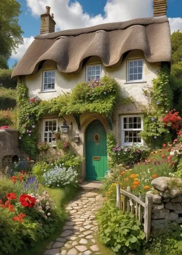 country cottage,cottage garden,thatched cottage,summer cottage,shire,cottages,hobbiton,crooked house,cottage,home landscape,little house,houses clipart,country house,beautiful home,thatch roofed hose,ireland,dandelion hall,maplecroft,nargothrond,dreamhouse,Illustration,Black and White,Black and White 25