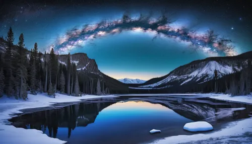 stargate,boreal,crater lake,heaven lake,snow ring,celestial phenomenon,the milky way,milky way,cosmic eye,borealis,fractals art,mandelbrodt,fantasy picture,wormhole,milkyway,frozen bubble,infinite snow,the northern lights,ice planet,fractal environment,Unique,Design,Blueprint