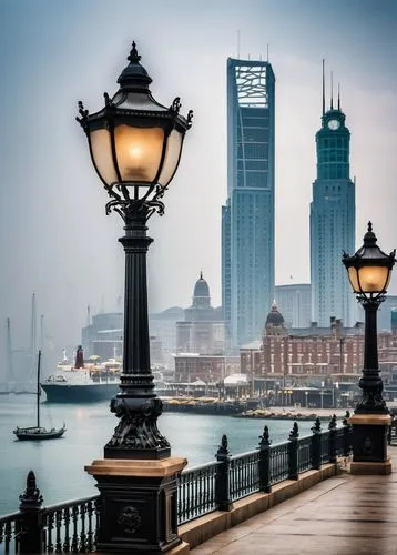 cityscapes,murano lighthouse,city of london,gaslight,gaslights,city scape,qingdao,shanghai,gas lamp,pierhead,street lamps,foggy day,guangzhou,lighthouses,shangai,hamburg,foggy landscape,pudong,harborlights,huangpu river,Illustration,Children,Children 02