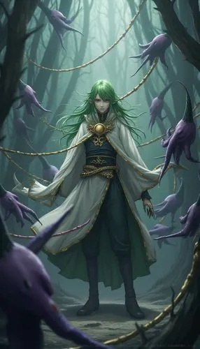 an elf in a forest holding her arms out,schierke,schierstein,schierholtz,zampieri,ukyo,enkidu,serpieri,palla,alpana,ekatarina,naraku,swain,eto,sieglinde,kidu,yunan,valentia,nino,kazami,teseo