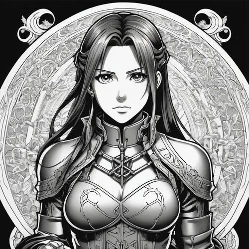 kuchel,noblewoman,eldena,aerith,diaochan,daiyu,Illustration,Black and White,Black and White 03