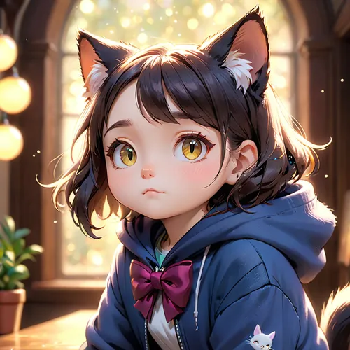 hinata,nepeta,calico cat,domestic short-haired cat,nyan,cat child,cat ears,portrait background,young cat,calico,stray cat,cute cat,cat kawaii,cat's cafe,akita,heterochromia,transparent background,honmei choco,little cat,kitty,Anime,Anime,Cartoon