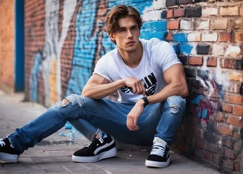 male model,ripped jeans,skater,jeans background,austin stirling,boy model,brick wall background,man on a bench,young model,skinny jeans,danila bagrov,boys fashion,brick background,crouch,male poses for drawing,converse,cross legged,lukas 2,alex andersee,high jeans,Photography,Fashion Photography,Fashion Photography 09