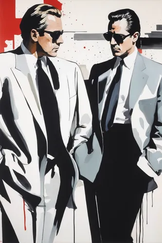 cool pop art,businessmen,business icons,modern pop art,spy visual,business men,pop art style,popart,hound dogs,suits,mafia,pop art people,gentleman icons,mobster couple,oddcouple,spy,effect pop art,warhol,shopping icons,spy-glass,Art,Artistic Painting,Artistic Painting 24