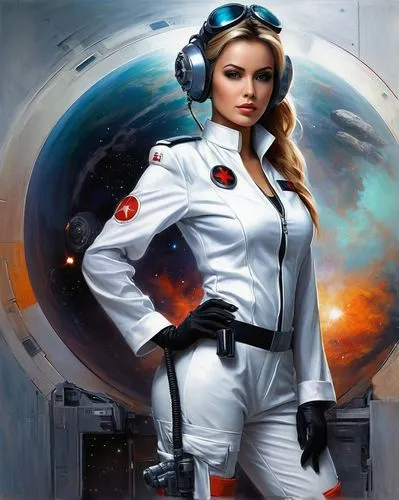 stewardess,lady medic,superfortress,astrobiologist,astronautic,female nurse,Conceptual Art,Daily,Daily 32